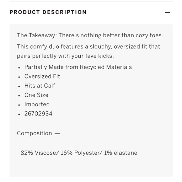 New Victoria's Secret PINK Chunky Crew Socks, Soft Pearl - Picture 3 of 6